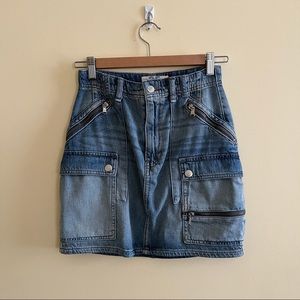 Sexy Free People Vintage Cargo Denim Skirt 📌🤎